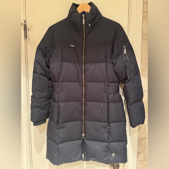 Columbia Black Midlength Down Jacket - Picture 1 of 8
